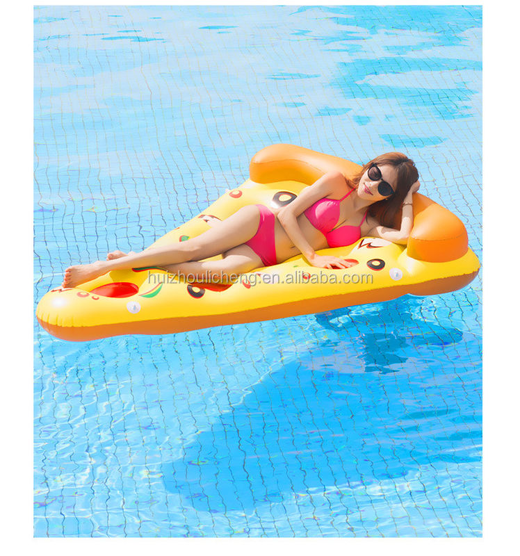 Komisch Schwimmbad Pizza Schwimmbad 180 x 130 cm Aufblasbare Wasserschwimmer für Erwachsene