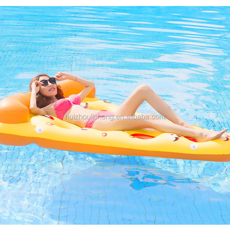 Komisch Schwimmbad Pizza Schwimmbad 180 x 130 cm Aufblasbare Wasserschwimmer für Erwachsene