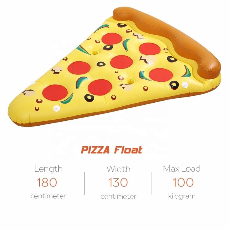 Komisch Schwimmbad Pizza Schwimmbad 180 x 130 cm Aufblasbare Wasserschwimmer für Erwachsene