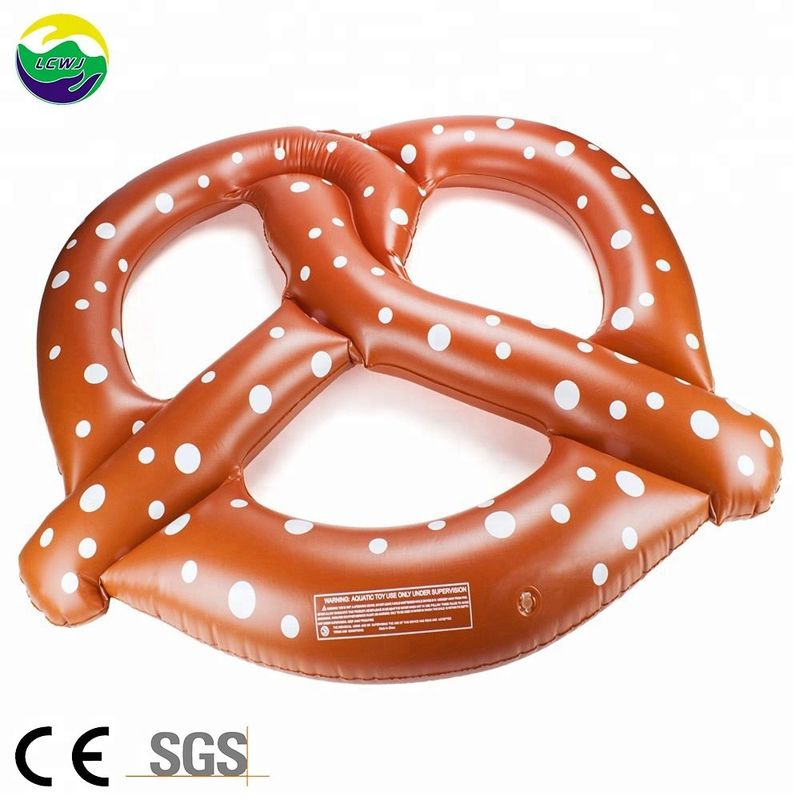Großes Brot Wasser Spaß PVC aufblasbare Pretzel Float Ring Schwimmbad Schwimmbad für Erwachsene