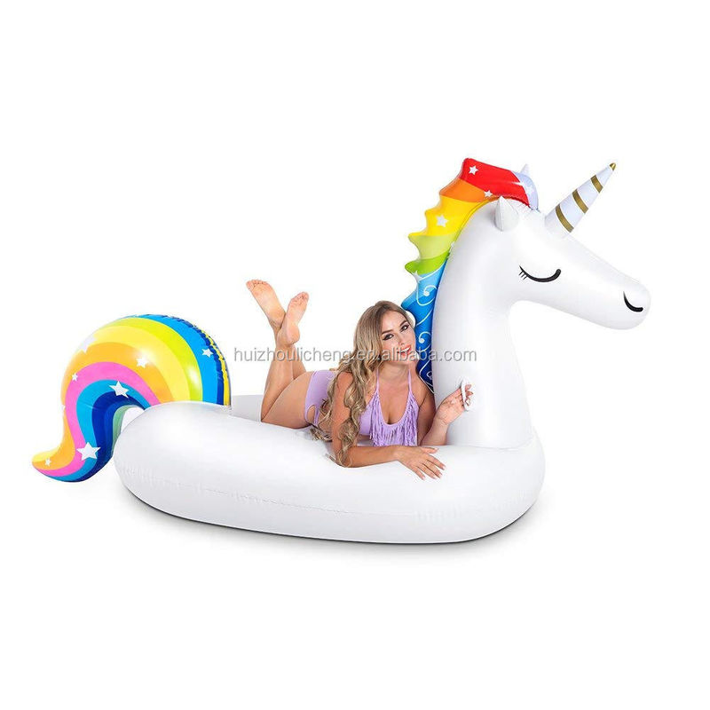 China Fabrik Direktverkauf See Wasser Große Süßigkeiten aufblasbare Einhorn Strandschwimmer