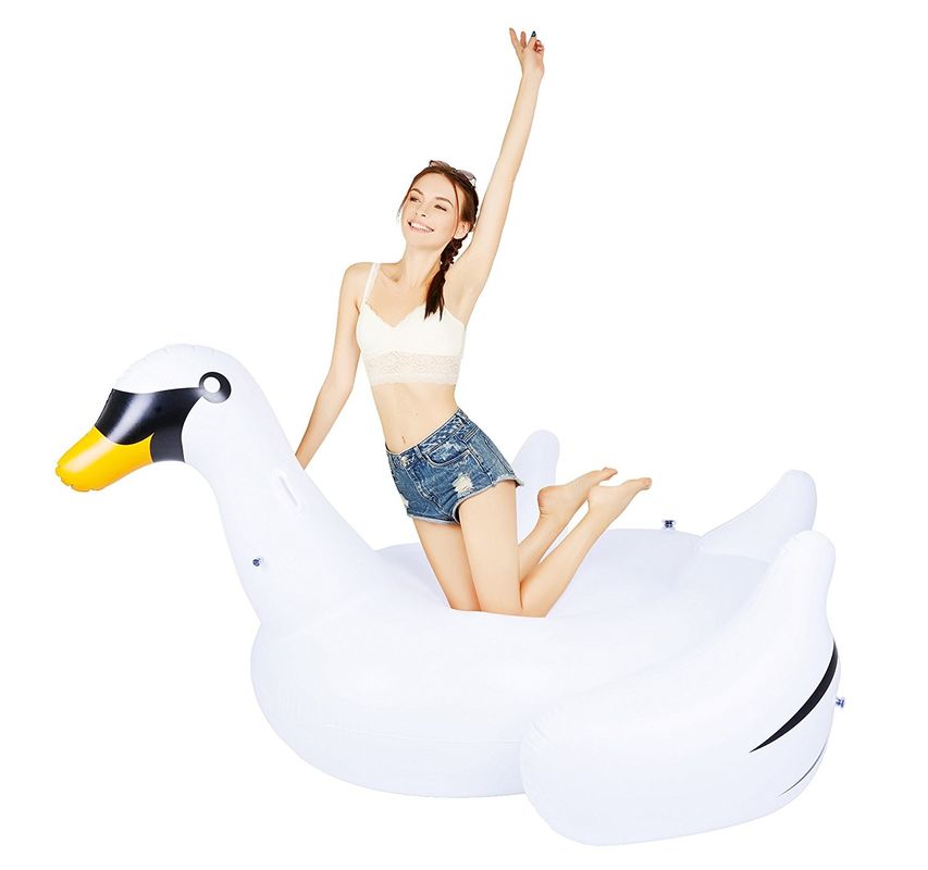 Großes aufblasbares Schwimmbad Float Weißer Schwan Floatie Spielzeug 190 X 190 X 130CM