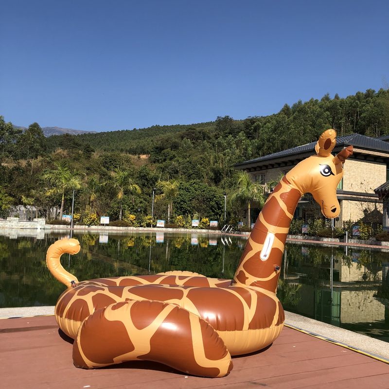 0.32mm dickes Tier Schwimmbad Schwimmbad aufblasbares Outdoor-Riesen Giraffe Schwimmbad