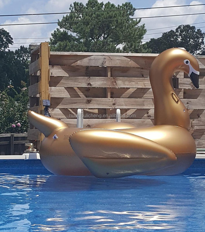 Schwarzer aufblasbarer Schwan Schwimmband für die Partyzeit Flamingo Luxus-Poolschwimmer für Erwachsene