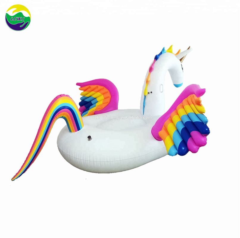 Fahrt auf aufblasbarem Riesen-Einhorn-Schwimmer 280 x 230 x 135 cm aufblasbare Strandschwimmer Floatie