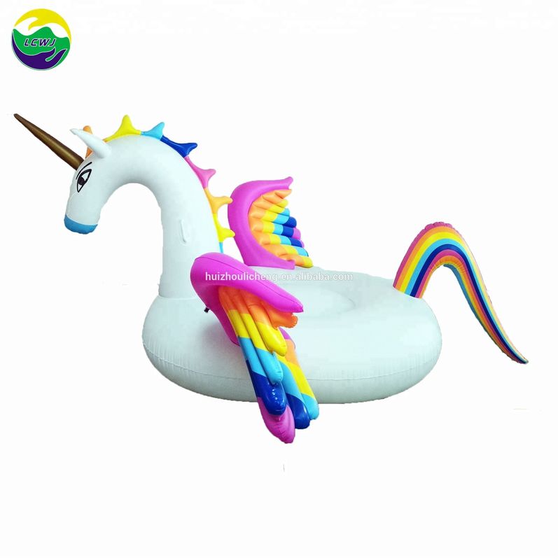 Fahrt auf aufblasbarem Riesen-Einhorn-Schwimmer 280 x 230 x 135 cm aufblasbare Strandschwimmer Floatie