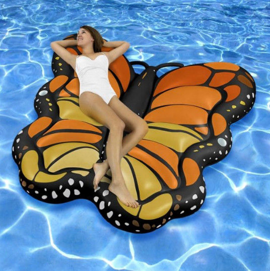Schmetterlingsflügel aufblasbares Schwimmbad 250 x 180cm angepasstes Logo Engelflügel Schwimmbad