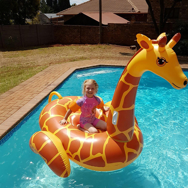 Aufblasbare Schwimmring Giraffenpool 0,32 mm Schwimmbad Dekoration Riesen aufblasbares Pool