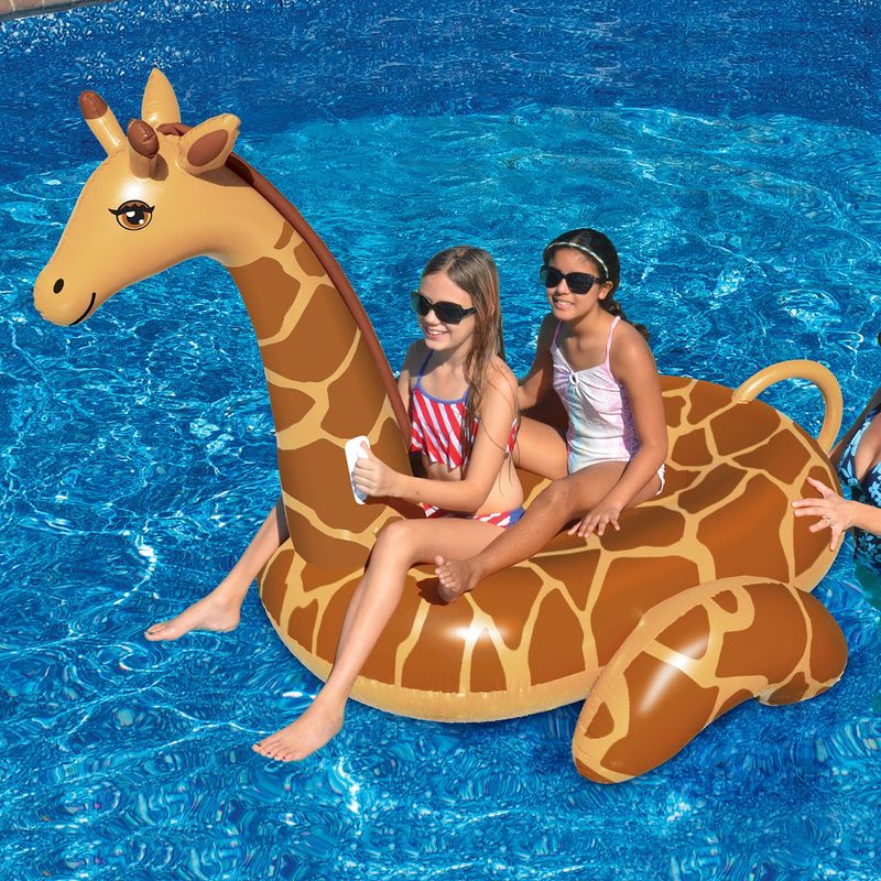 Aufblasbare Schwimmring Giraffenpool 0,32 mm Schwimmbad Dekoration Riesen aufblasbares Pool
