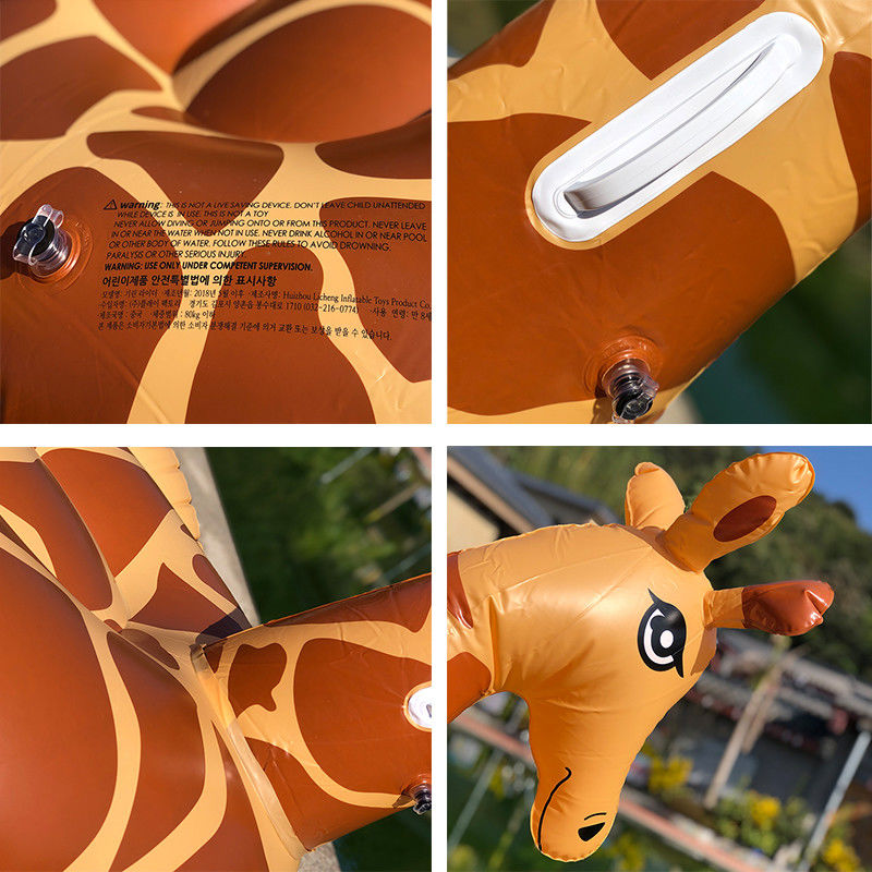 Aufblasbare Schwimmring Giraffenpool 0,32 mm Schwimmbad Dekoration Riesen aufblasbares Pool