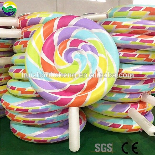 0.3mm Mehrfarbige große Schwimmbecken aufblasbare Lollipop Schwimmbecken 220 x 150cm