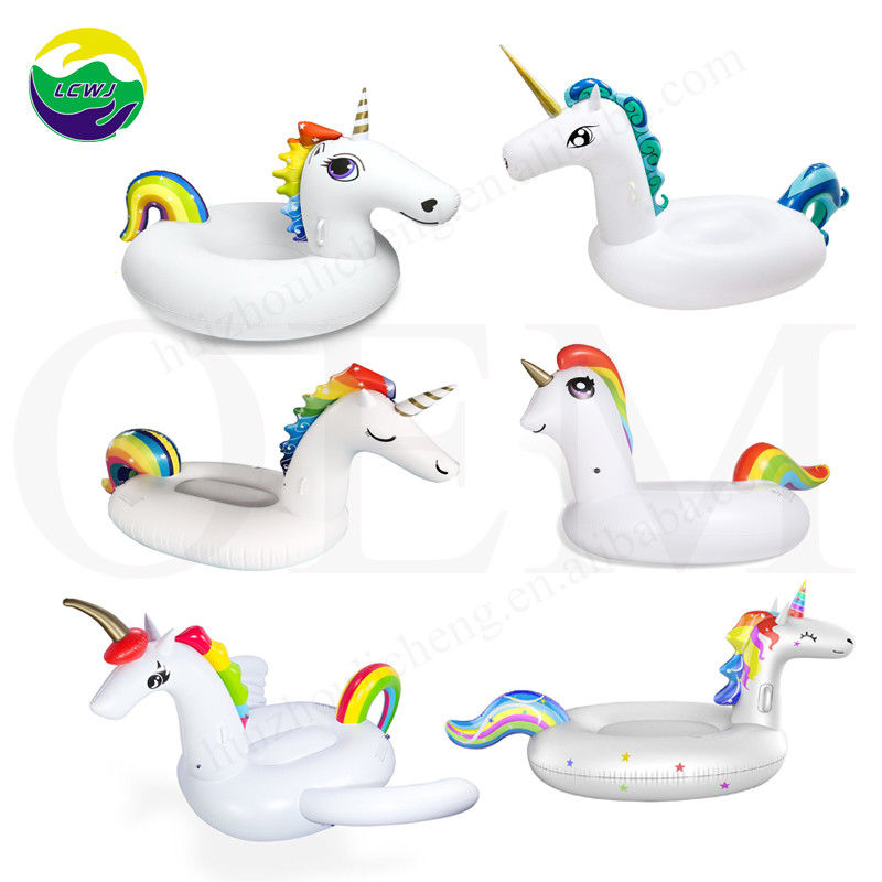 OEM Rideable Aufblasbare Pool Float Ride On Aufblasbare Einhorn Pool Lounge Spielzeug