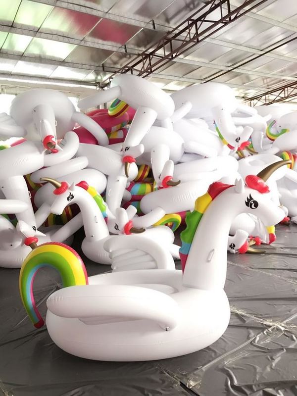 OEM Rideable Aufblasbare Pool Float Ride On Aufblasbare Einhorn Pool Lounge Spielzeug