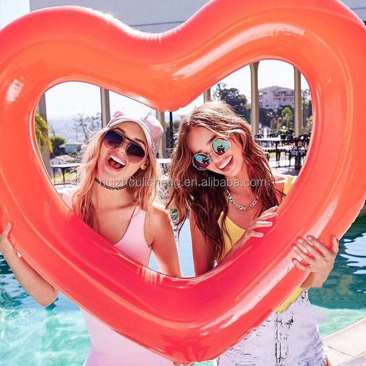 1.5M Wasserschwimmer Kinder Aufblasring Liebe Herz Pool Pool Schwimmer für Erwachsene