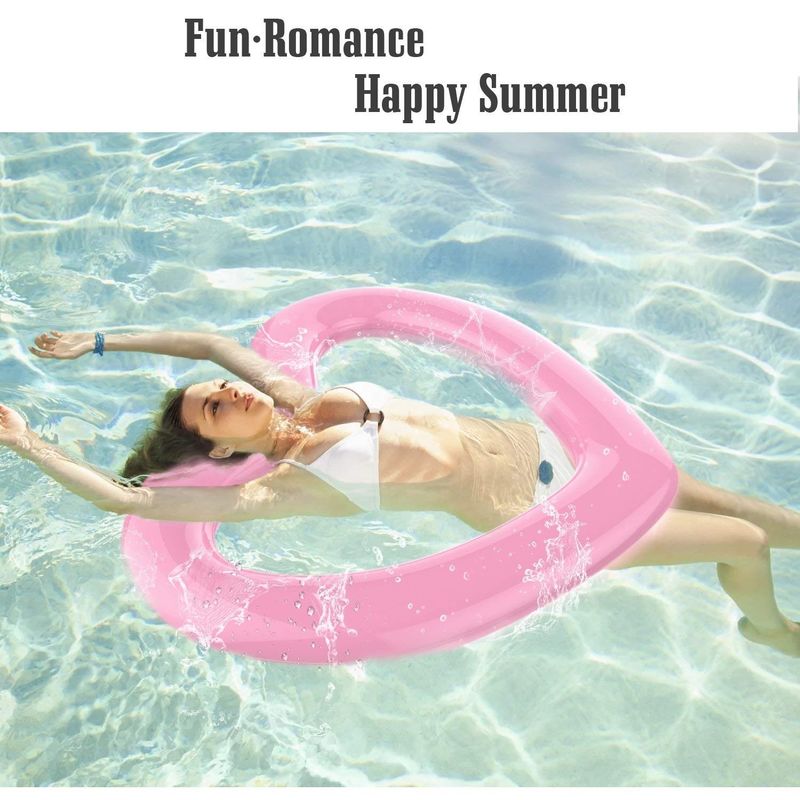 Erwachsene Pool Schwimmbad Strand Ringe Aufblasbar 115 X 115cm rosa Herzform Aufblasbar Pool