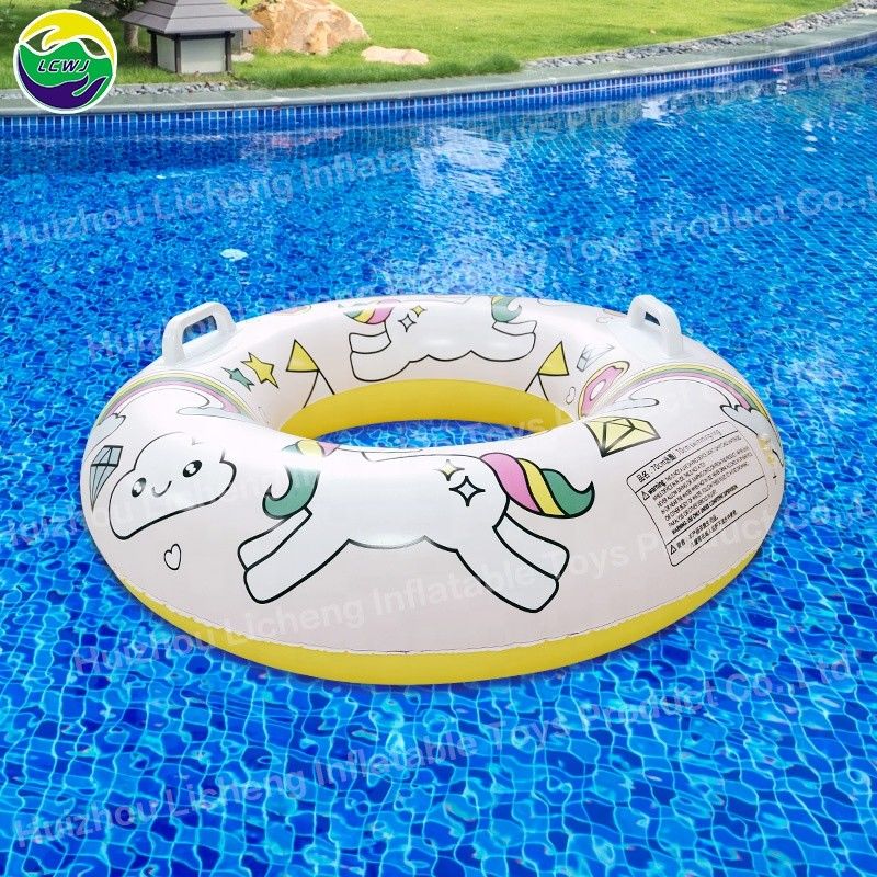 0.22mm aufblasbarer Schwimmring Tube Floß Einhorn Schwimmring Custom