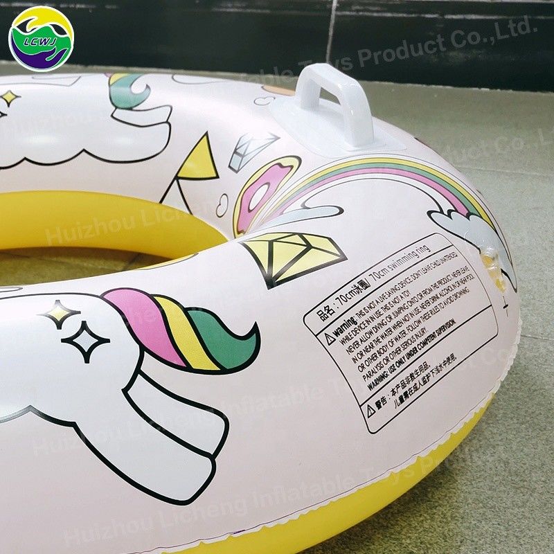 0.22mm aufblasbarer Schwimmring Tube Floß Einhorn Schwimmring Custom