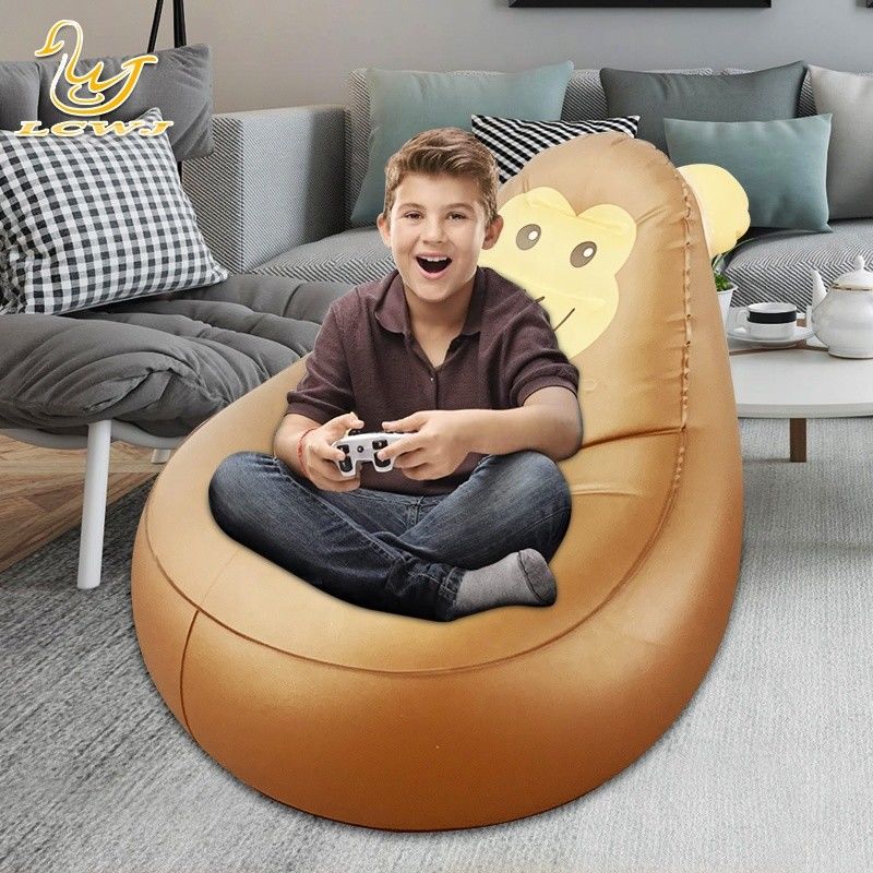 LC Schimpansen-Tier-Design Aufblasbare Klappwoche Aufblasbare Couch-Stuhl-Sofa mit Fernbedienlicht