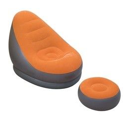 Flocked PVC Luftmatratze Sofa Bett 110cm Außen Innenraum Aufblassofa Strand