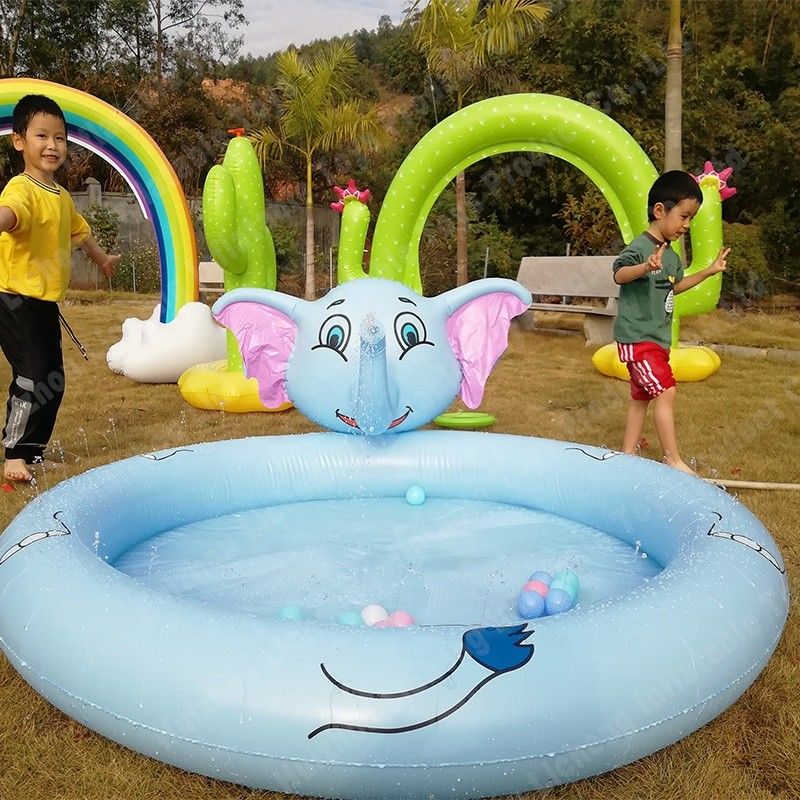 LC Tier-Elefanten-Splash Bodenbecken aufblasbares Sprühbecken aufblasbares Becken mit Sprühen