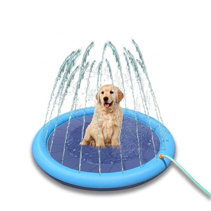 LC Wasser-Spritz-Sprinkler für Hunde Haustier Dusch-Sprinkler PVC Haustier-Spielzeug Hunde-Sprinkler