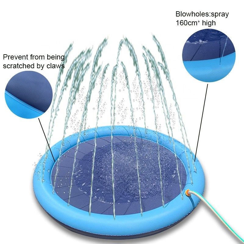 LC Wasser-Spritz-Sprinkler für Hunde Haustier Dusch-Sprinkler PVC Haustier-Spielzeug Hunde-Sprinkler