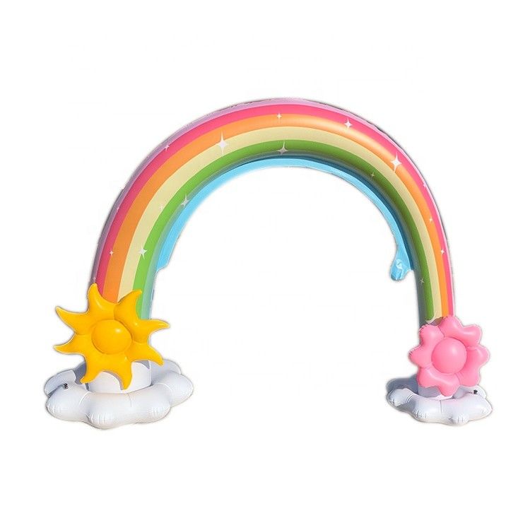Aufblasbare Riesenstrandkugel Sprinkler 6 Fuß Wasser Regenbogenbogen Spielzeug für Kleinkinder