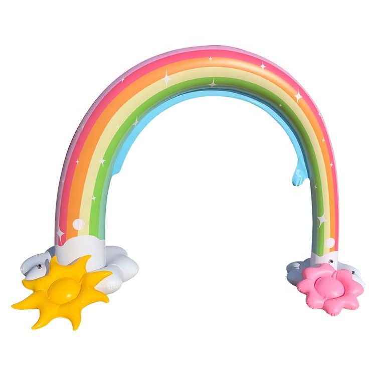 Aufblasbare Riesenstrandkugel Sprinkler 6 Fuß Wasser Regenbogenbogen Spielzeug für Kleinkinder