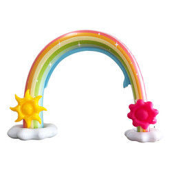Aufblasbare Riesenstrandkugel Sprinkler 6 Fuß Wasser Regenbogenbogen Spielzeug für Kleinkinder