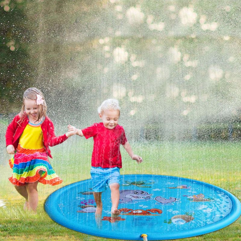 68in aufblasbares Sprinkler-Spielzeug, Wassersprinkler-Poolmatte für Outdoor-Party