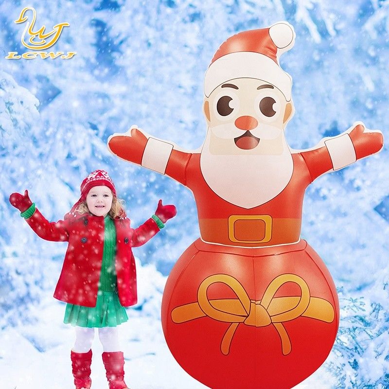 Roly Poly Air Blow Up Weihnachtsmann Weihnachtsflaschen Dekorationen mit LED-Licht