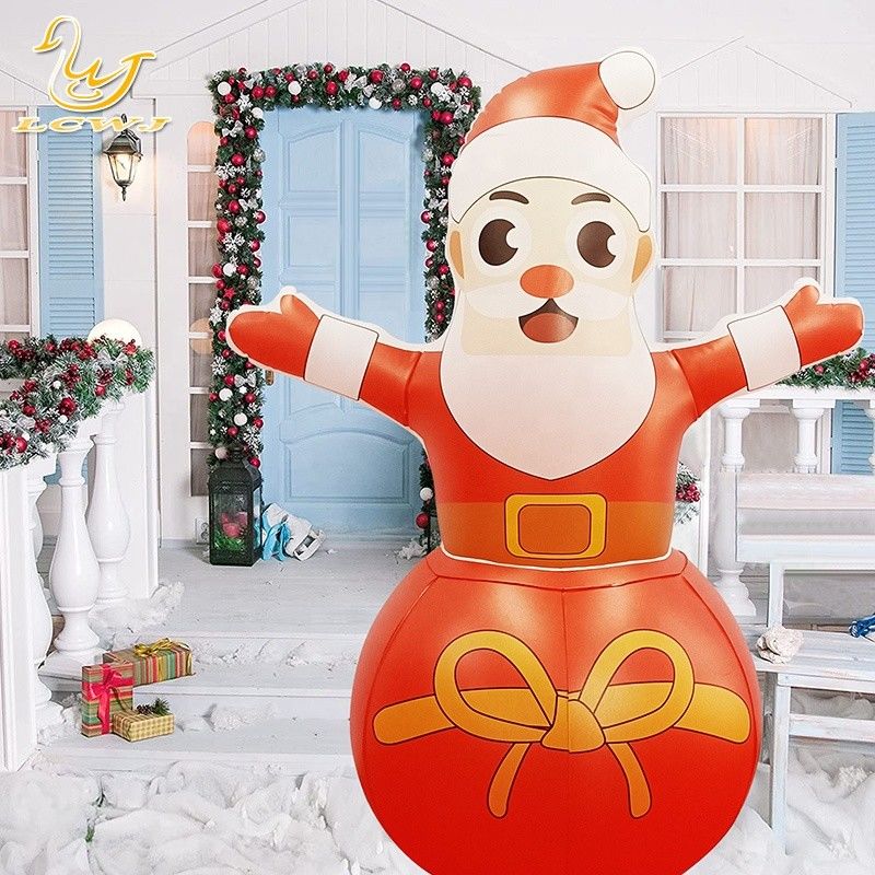 Roly Poly Air Blow Up Weihnachtsmann Weihnachtsflaschen Dekorationen mit LED-Licht