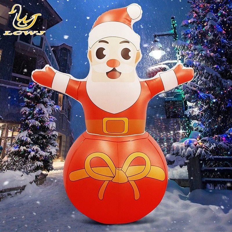 Roly Poly Air Blow Up Weihnachtsmann Weihnachtsflaschen Dekorationen mit LED-Licht