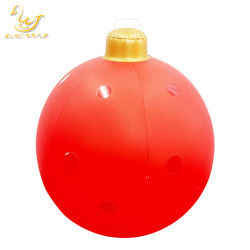 60cm Außen aufblasbares Spielzeug Ornament Dekoriert PVC aufblasbare Weihnachtskugeln mit Licht