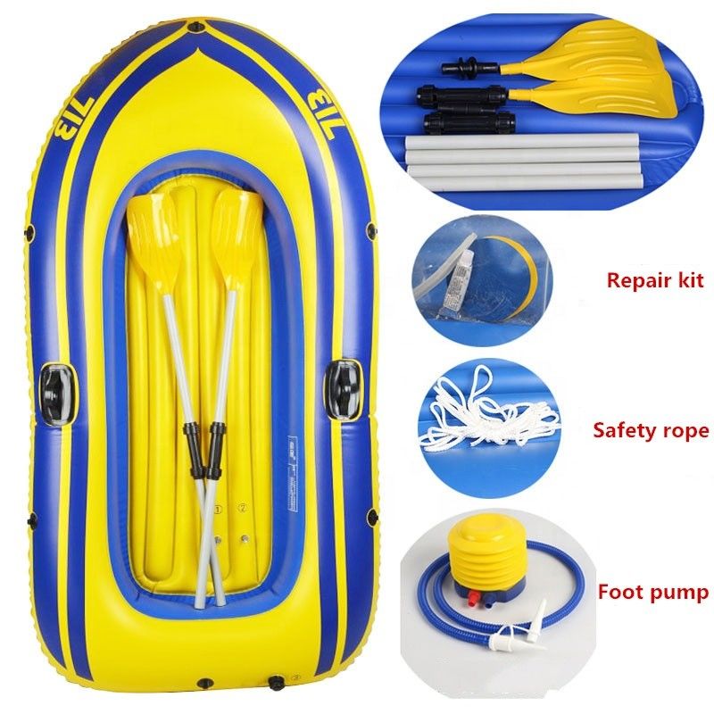 2 bis 4 Personen PVC aufblasbare Fischerboot für Wasserspiele 2 Personen Fischerflotte