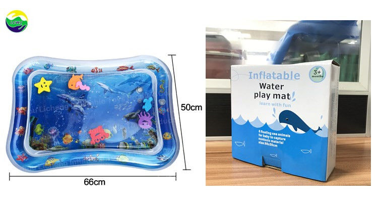 66 X 50 cm Wasserspielzeug für Säuglinge Odm 3 bis 12 Monate Baby aufblasbare Bauchzeit Wassermatte