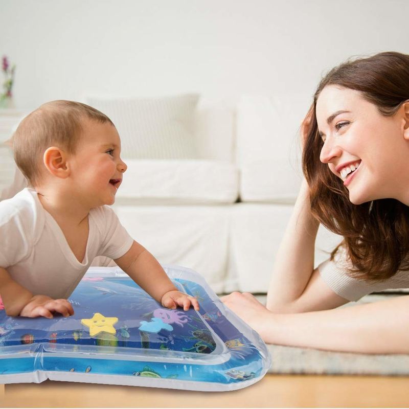 66 X 50 cm Wasserspielzeug für Säuglinge Odm 3 bis 12 Monate Baby aufblasbare Bauchzeit Wassermatte