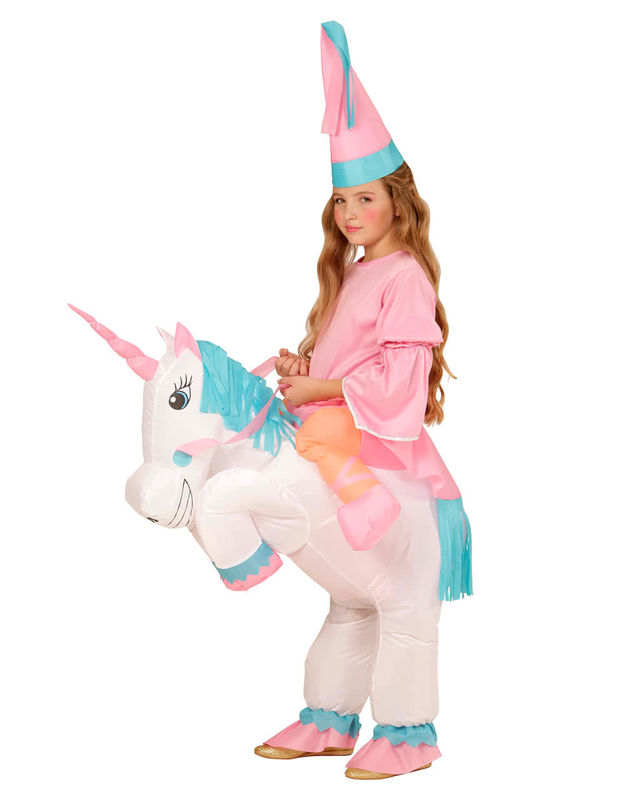 Erwachsene Kinder Plastik aufblasbare Spielzeuge Einhorn Reiter Kostüme für Weihnachten