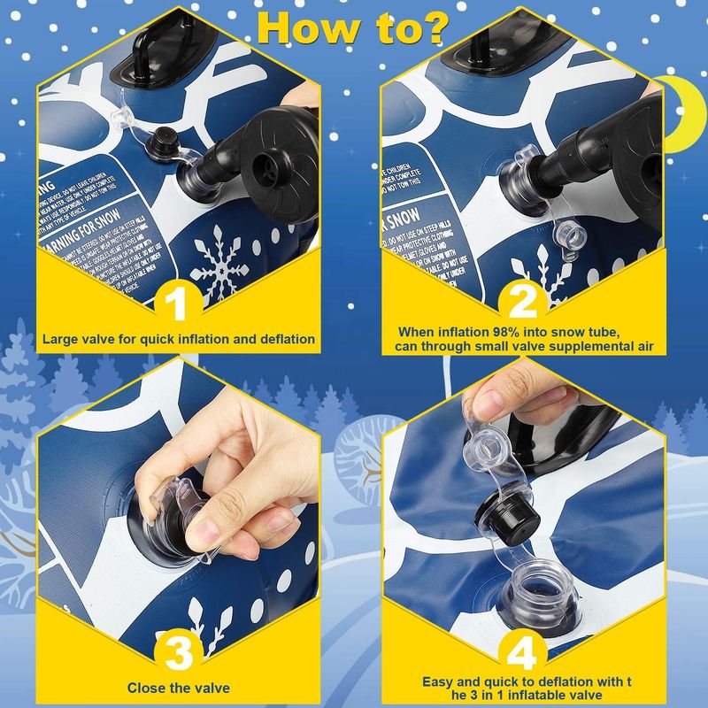 Schnee für Erwachsene Aufblasbare Schnee-Spielzeuge Aufblasbare Schlittenröhre Luft Schnee-Schlitten 0,58 mm 0,38 mm