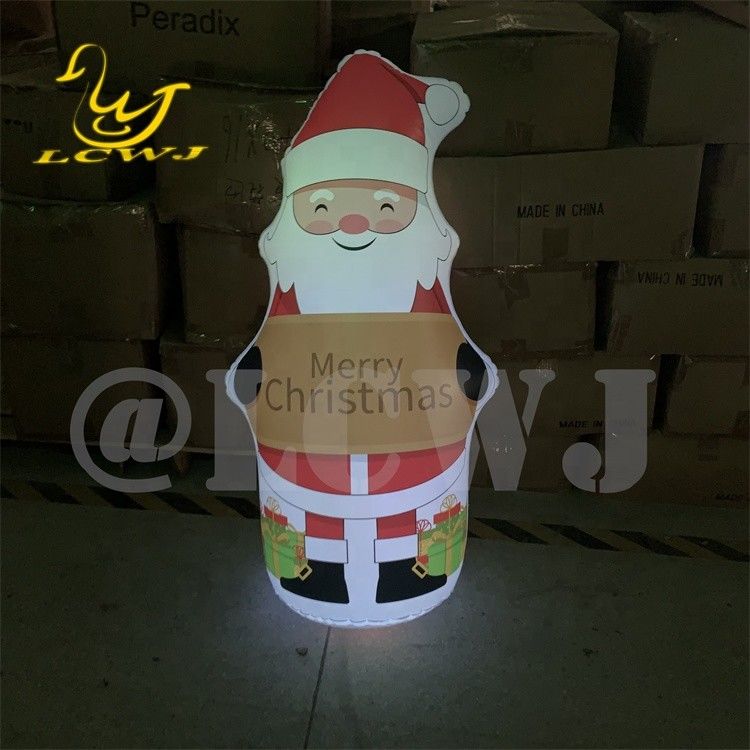LC Blow Up Bopper Yard Dekoration Weihnachten Aufblasbare Weihnachtsmann Dekorationen mit LED-Licht