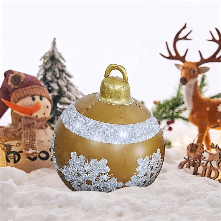 0.2mm Plastik Blow Up Schnee Schlitten Aufblasbare Weihnachtskugeln Ornamentkugeln 60cm