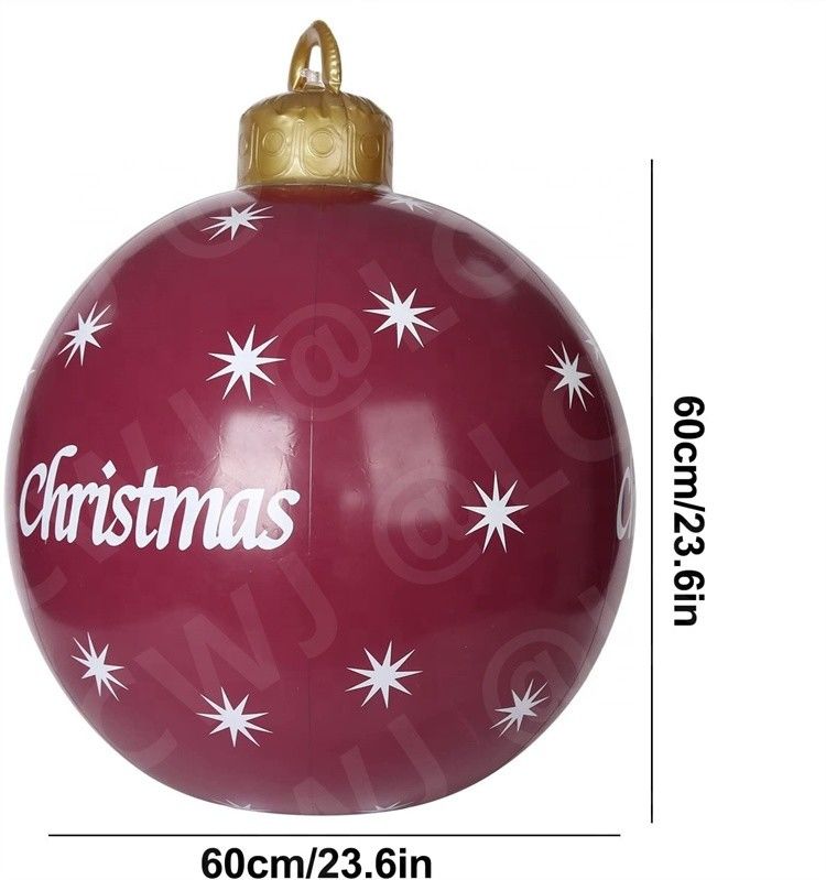 0.2mm Plastik Blow Up Schnee Schlitten Aufblasbare Weihnachtskugeln Ornamentkugeln 60cm