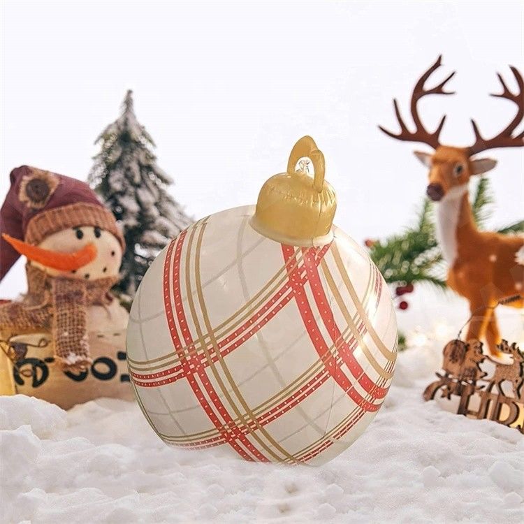 0.2mm Plastik Blow Up Schnee Schlitten Aufblasbare Weihnachtskugeln Ornamentkugeln 60cm