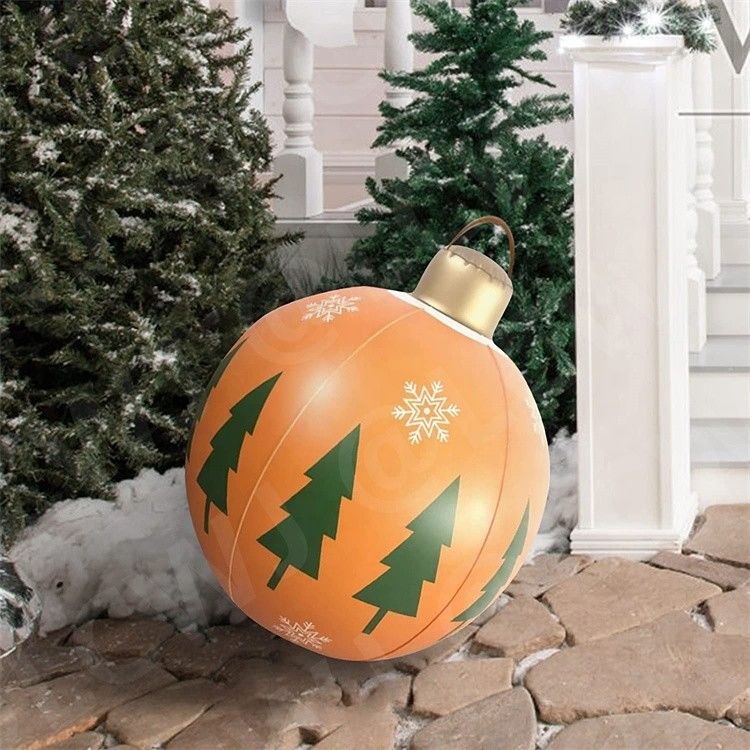 0.2mm Plastik Blow Up Schnee Schlitten Aufblasbare Weihnachtskugeln Ornamentkugeln 60cm
