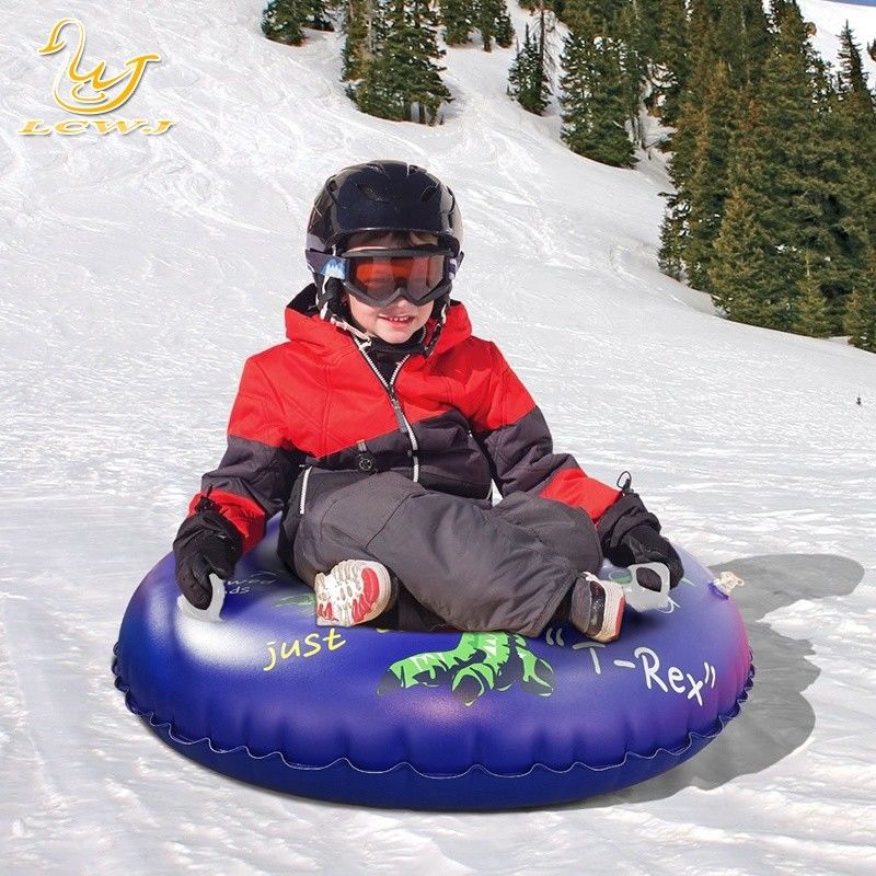 LC Kinder im Freien Winterspaß Dinosaurier T-Rex Schlitten Klappschnee Erwachsene Portable Schnee Schlitten PVC Schnee Tube