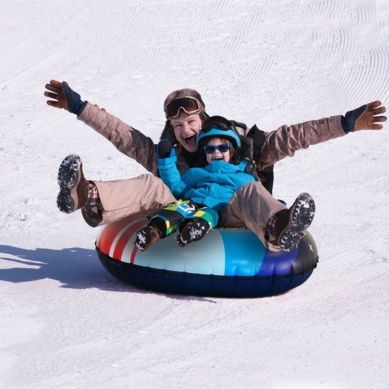 PVC aufblasbare Schneeschlitte 300 kg Dreieckige Raketenschlitte Schneeschlitte Snowboard 120 X 90cm