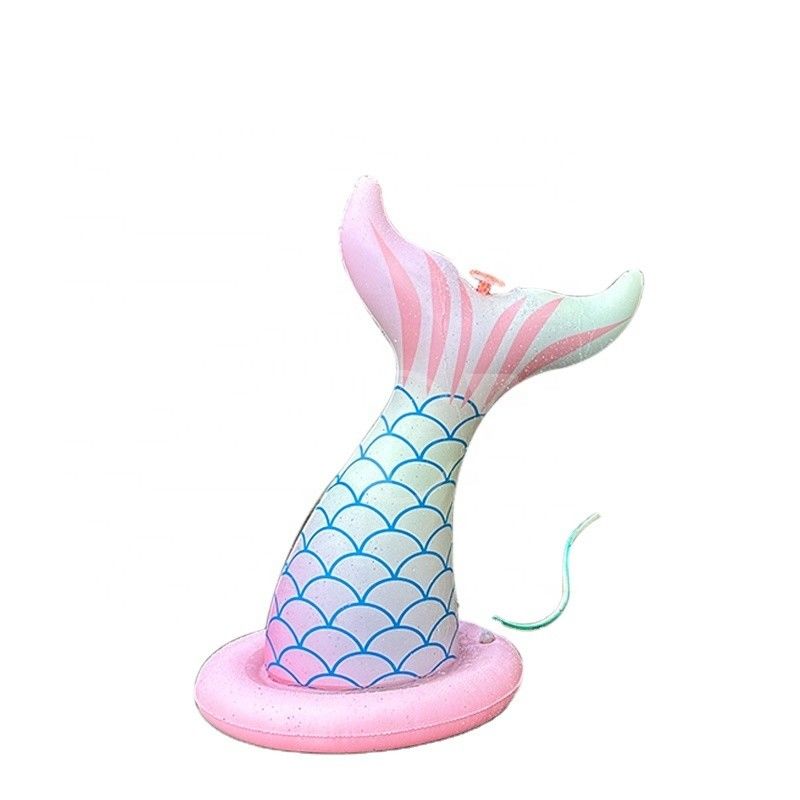 LC Meerjungfrau Wasserspielzeug für Jungen Mädchen Sommer Outdoor-Spiel Garten Blow Up Spray-Spielzeug aufblasbare Wassersprinkler für Kinder