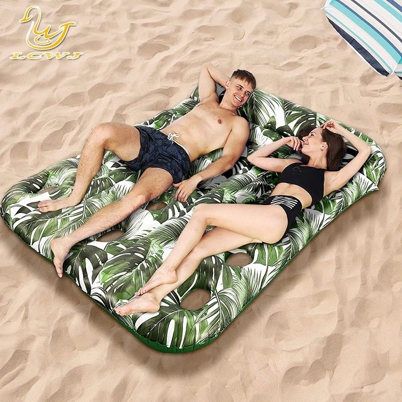 Lc Sommer Strand Großformat Doppel Liegestühle Floß Sonnierbad Schwimmbäder Wasserpolster Pool Aufblasbare für Erwachsene