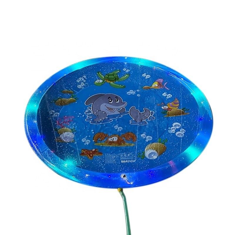 LC Upgraded Shining Outdoor Sprinkler Pad Unisex Flash Splash Pad mit LED-Licht