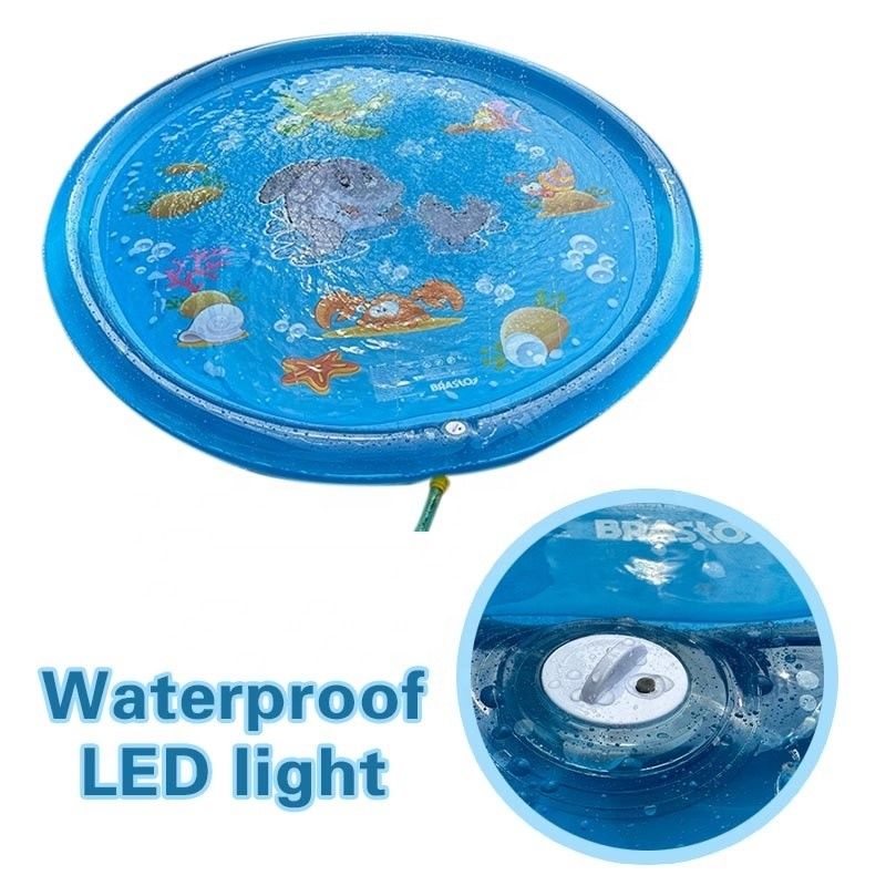 LC Upgraded Shining Outdoor Sprinkler Pad Unisex Flash Splash Pad mit LED-Licht